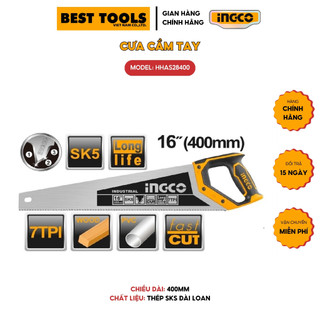 Cưa cầm tay 40cm bảng rộng ingco hhas28400