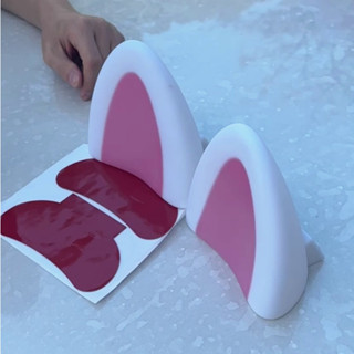 Tai mèo phát sáng, tai thỏ năng lượng mặt trời gắn nóc xe ô tô, dán siêu chắc chắn trang trí ngoại thất ô tô cực đẹp