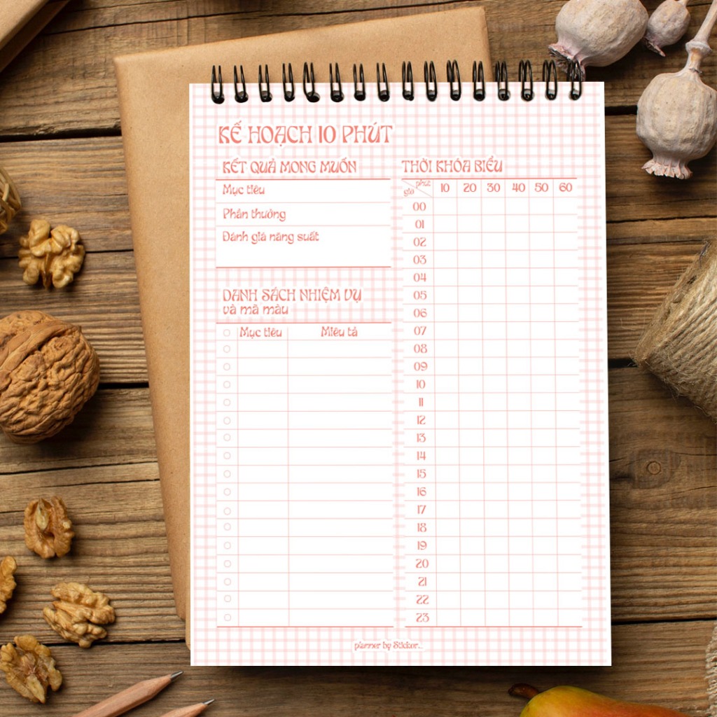 Sổ tay kế hoạch planner - sổ handmade