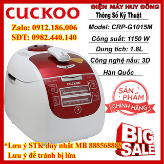 Nồi Cơm Điện Tử Cuckoo CRP-G1015M - 1.8L - Hàng Chính Hãng