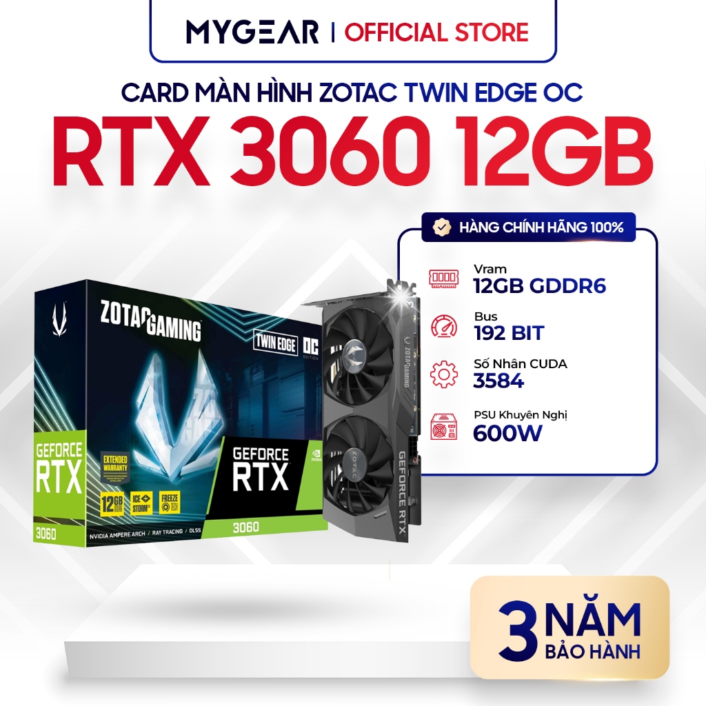 Card màn hình VGA ASUS RTX 3060 [8GB/12GB] Đen/Trắng - Bảo hành chính hãng 36 tháng [NEW] | BigBuy360 - bigbuy360.vn