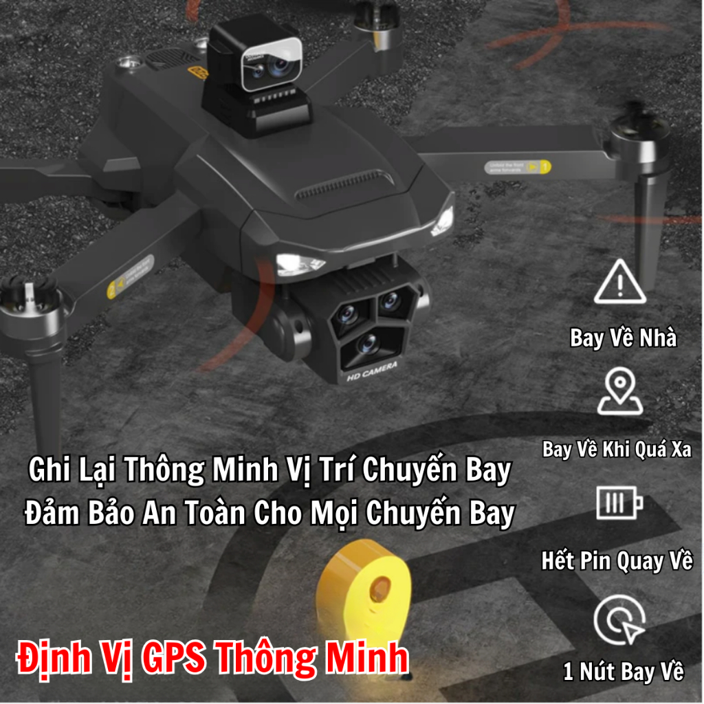 Flycam Camera 8K P20 Pro Max, Drone Mini Cảm Biến Chống Va Chạm, Không Chổi Than, Bay 35 Phút, Xa 3000m | BigBuy360 - bigbuy360.vn