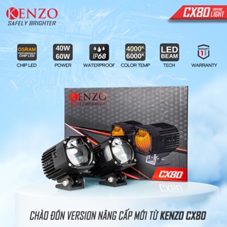[CHÍNH HÃNG] Đèn trợ sáng bi cầu Kenzo CX80 v2 OSRAM cao cấp mạnh hơn Xlight M60 plus R60 ultra omg l4x se l4xse - seido