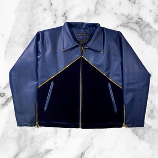 Áo khoác Da Cigarette Xanh Navy - Midnight Cigarette Leather Jacket