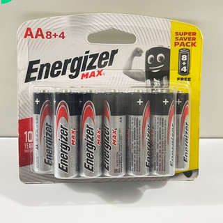 ( VỈ 12 VIÊN ) Pin AAA, AA Energizer Alkaline Max BP8+4 Pin Tiểu LR03 / LR06