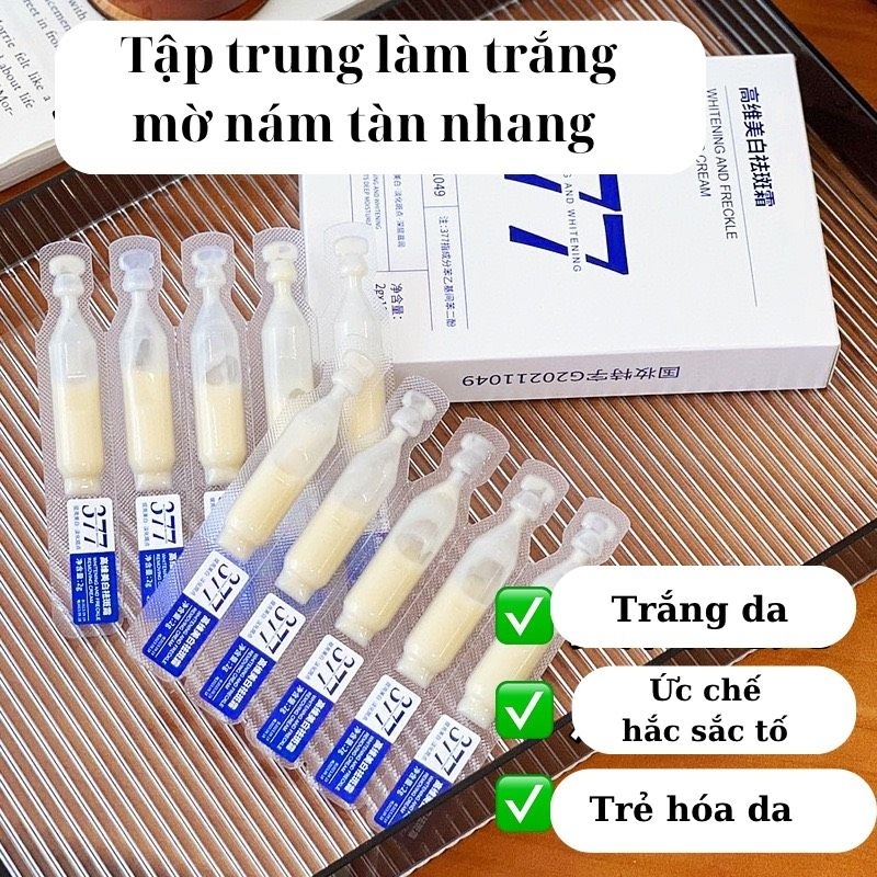 Tinh Chất Dưỡng Trắng Và Xóa Nám Tàn Nhang Cao Cấp 377_Trắng Da, Dưỡng Ẩm,Làm Đều Màu Da