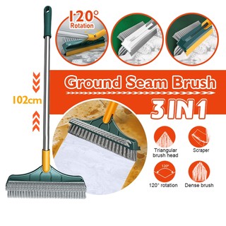 Chổi chà sàn nhà tắm đa năng 3 trong 1,chổi chà sàn vệ sinh chổi và đầu gạt nước đa năng xoay 120 độ
