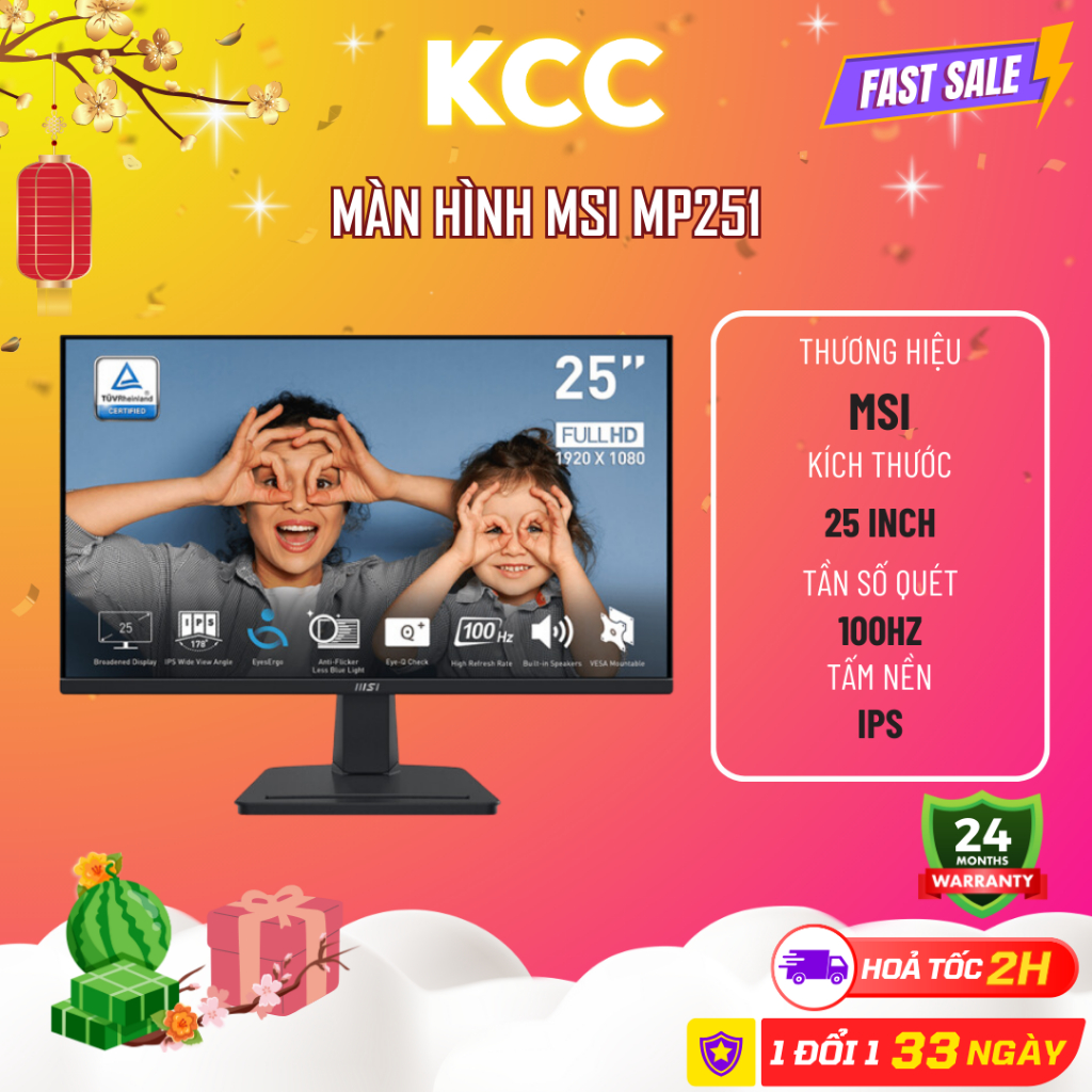 Màn hình MSI MP251 (24.5 Inch/ IPS/ 100Hz/ 1ms) - Chính Hãng Bảo Hành 2 Năm