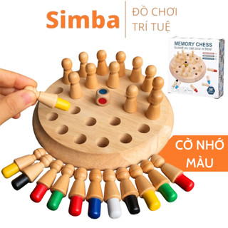 Cờ nhớ màu loại lớn - cờ trí nhớ gỗ màu sắc loại lớn - đồ chơi thông minh rèn luyện khả năng trí nhớ đồ chơi simba