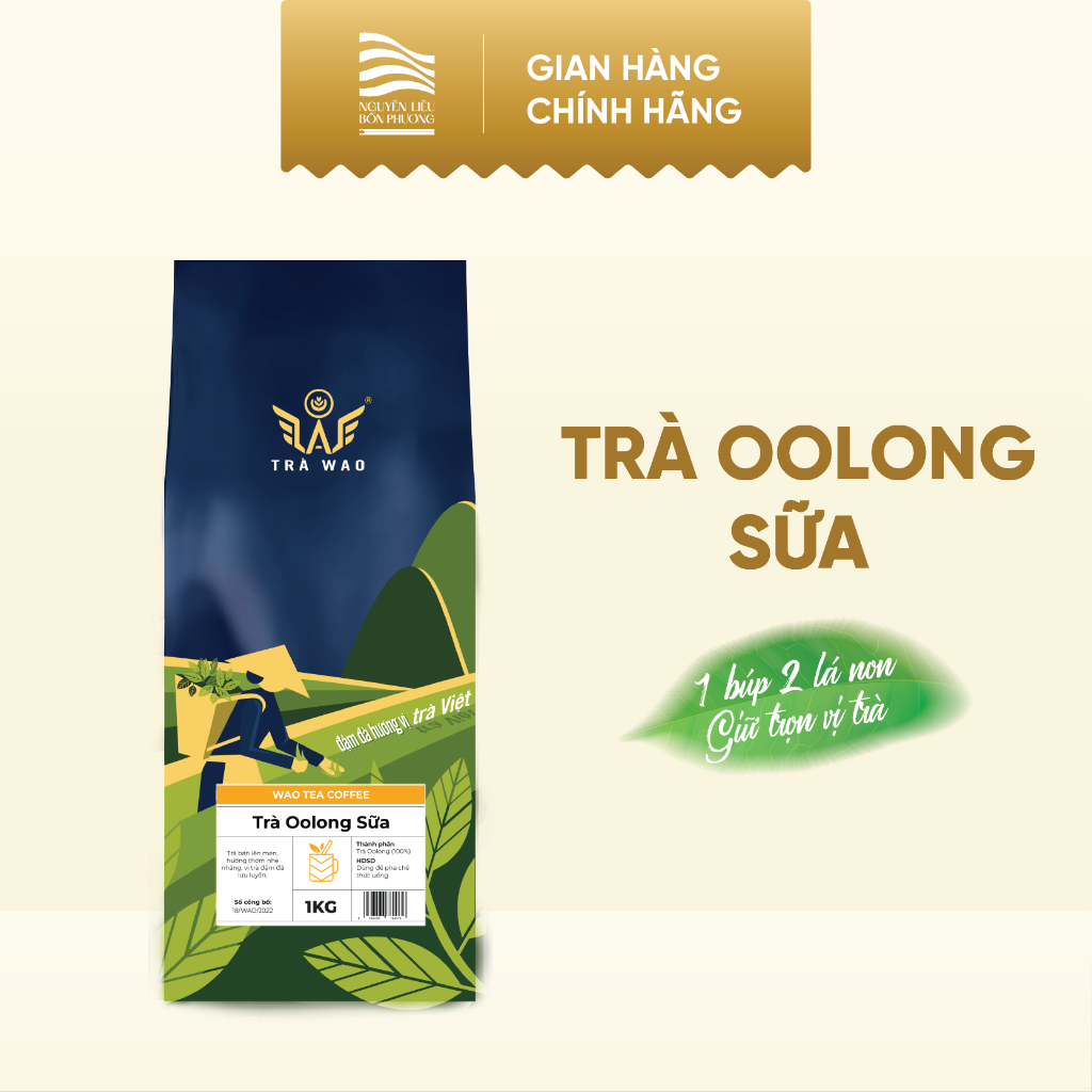 Trà Oolong Sữa WAO (1kg) pha trà sữa oolong thơm ngon