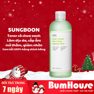 Nước hoa hồng cà chua xanh sungboon green tomato pore lifting ampoule toner 350ml