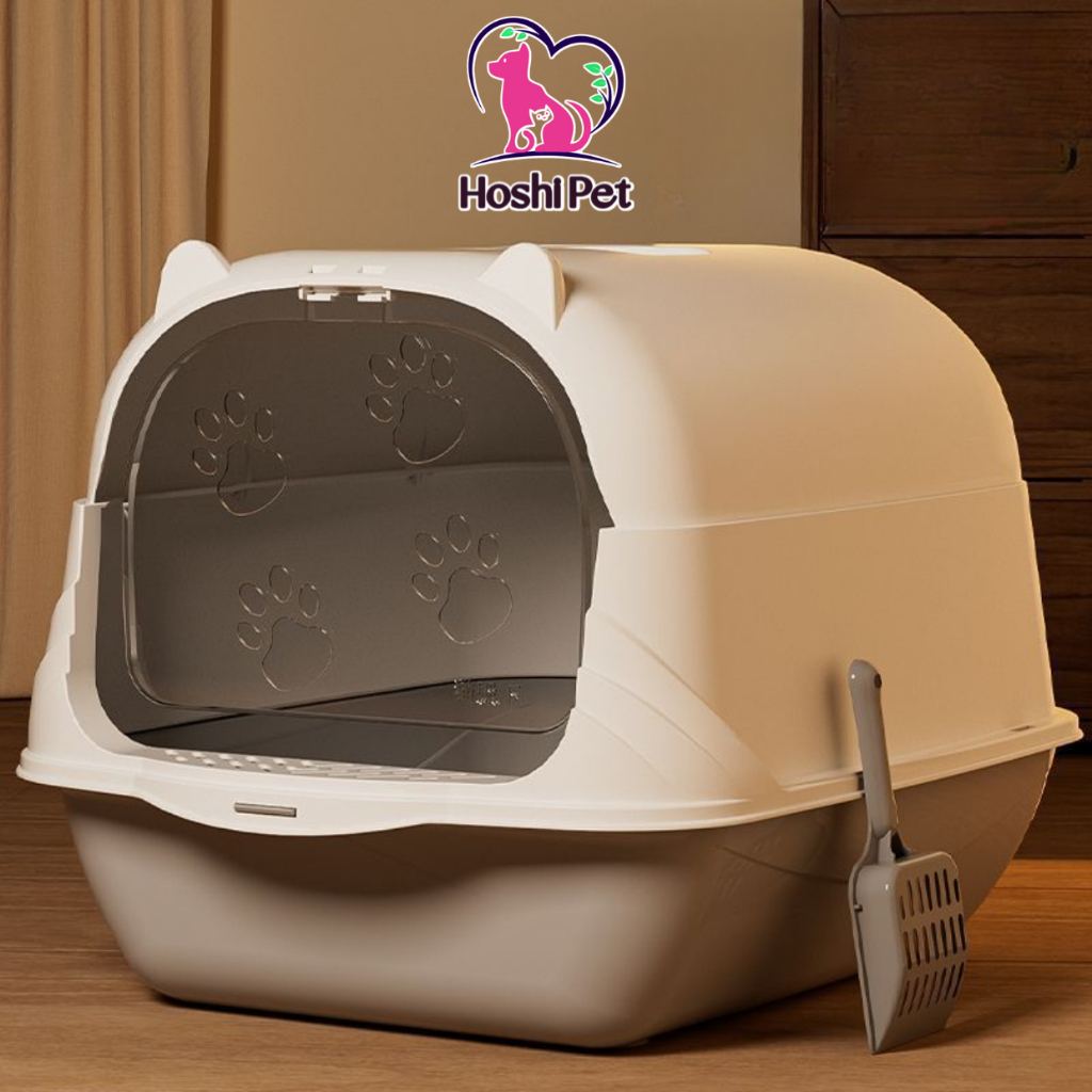 Nhà vệ sinh cho mèo size lớn Hoshi Pet NVS05 - khay cát vệ sinh cho mèo size lớn có cửa