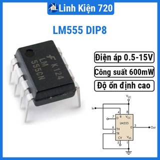 Ic tạo độ trễ lm555 độ ổn định cao