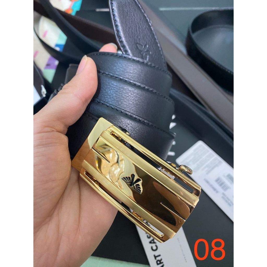 Dây thắt lưng nam ARISTINO thiết kế bản mặt logo nổi bật ,sử dụng da bò cao cấp