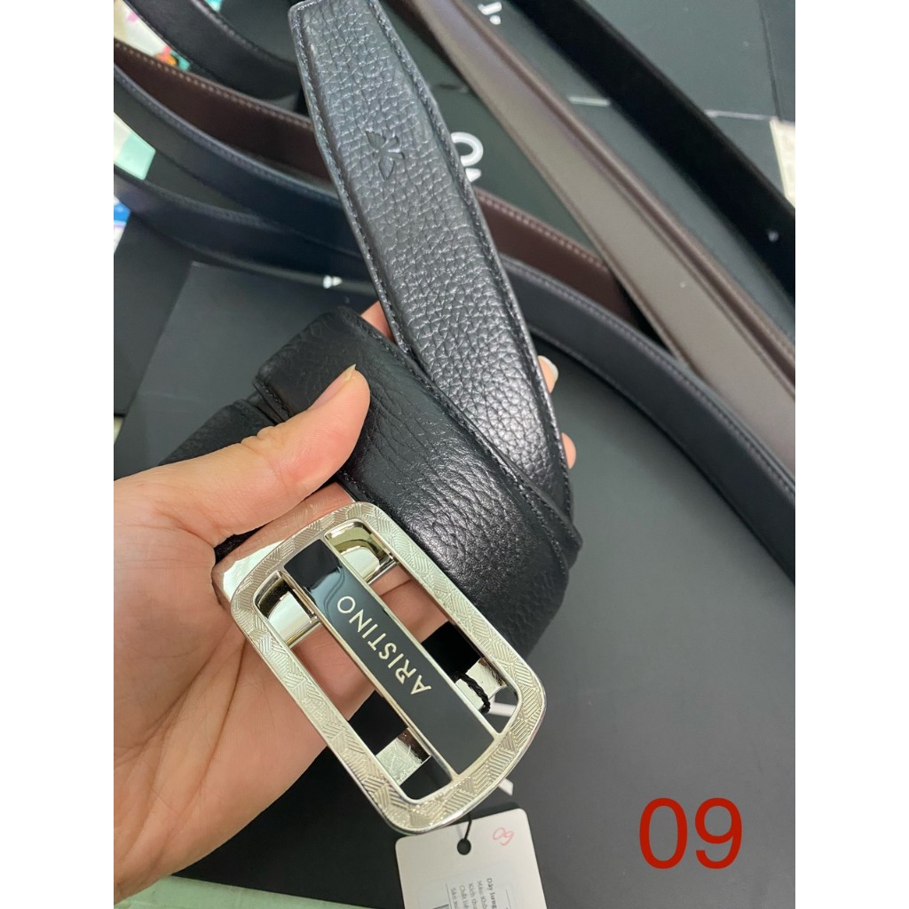 Dây thắt lưng nam ARISTINO thiết kế bản mặt logo nổi bật ,sử dụng da bò cao cấp