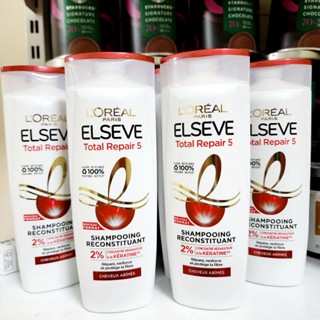 (Voucher 40k) Dầu gội Loreal Elseve Total Repair 5 Pháp phục hồi tóc khô xơ, hư tổn, chai 350ml