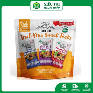 Date 4/25 hạt organic trail mix snack packs bịch 24 gói 816g