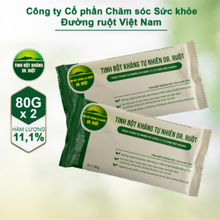2 Gói Lẻ Tinh Bột Kháng Tự Nhiên Dr. Ruột Hàm Lượng 11,1% Giảm Táo Bón, Đại Tràng Co Thắt Cải Thiện Đường Ruột