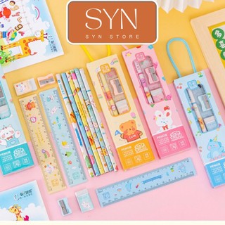 Set quà tặng học sinh - set 5 món- đồ dùng học tập văn phòng phẩm - bộ dụng cụ học tập - quà tốt ngiệp