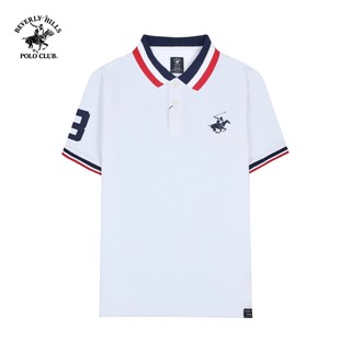 Beverly Hills Polo Club-Áo polo Ngắn tay Nam Regular Fit Trắng Pha phối-PMRSW23TL0017
