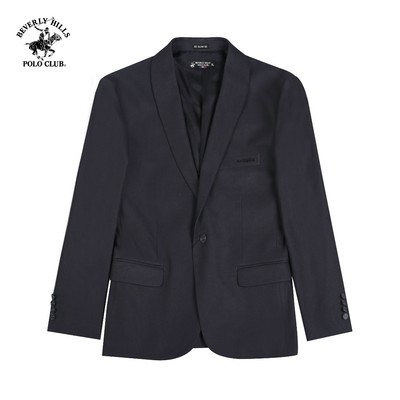 Beverly Hills Polo Club-Áo Blazer 2 Lớp Nam Slim Fit Xám Trơn - BZMSLS23V004