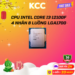 Cpu intel core i3 12100f socket lga 1700 tray new bh 36 tháng
