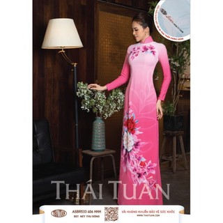 Vải áo dài thái tuấn lụa cao cấp -bst nét thu đông-asbr533hhh