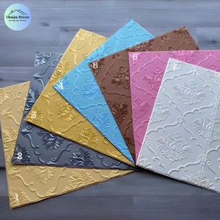 Set 30 tấm Xốp dán tường hoa văn cổ điển 70x70, có sẵn keo mặt sau
