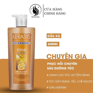 Dầu xả phục hồi tóc hư tổn nặng Kerasys Advanced Repair Ampoule 600ML vàng