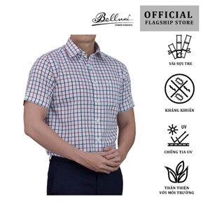 [New Arrival] - Áo sơ mi nam ngắn tay cao cấp BELLUNI vải sợi tre - ABN.BP.BE.261.R2