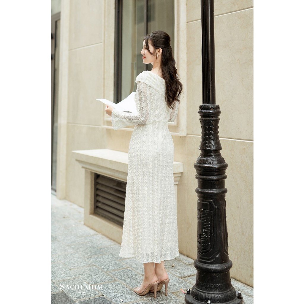 Đầm Bầu SACHIMOM - Váy Bầu Trắng Ren HELEN DRESS