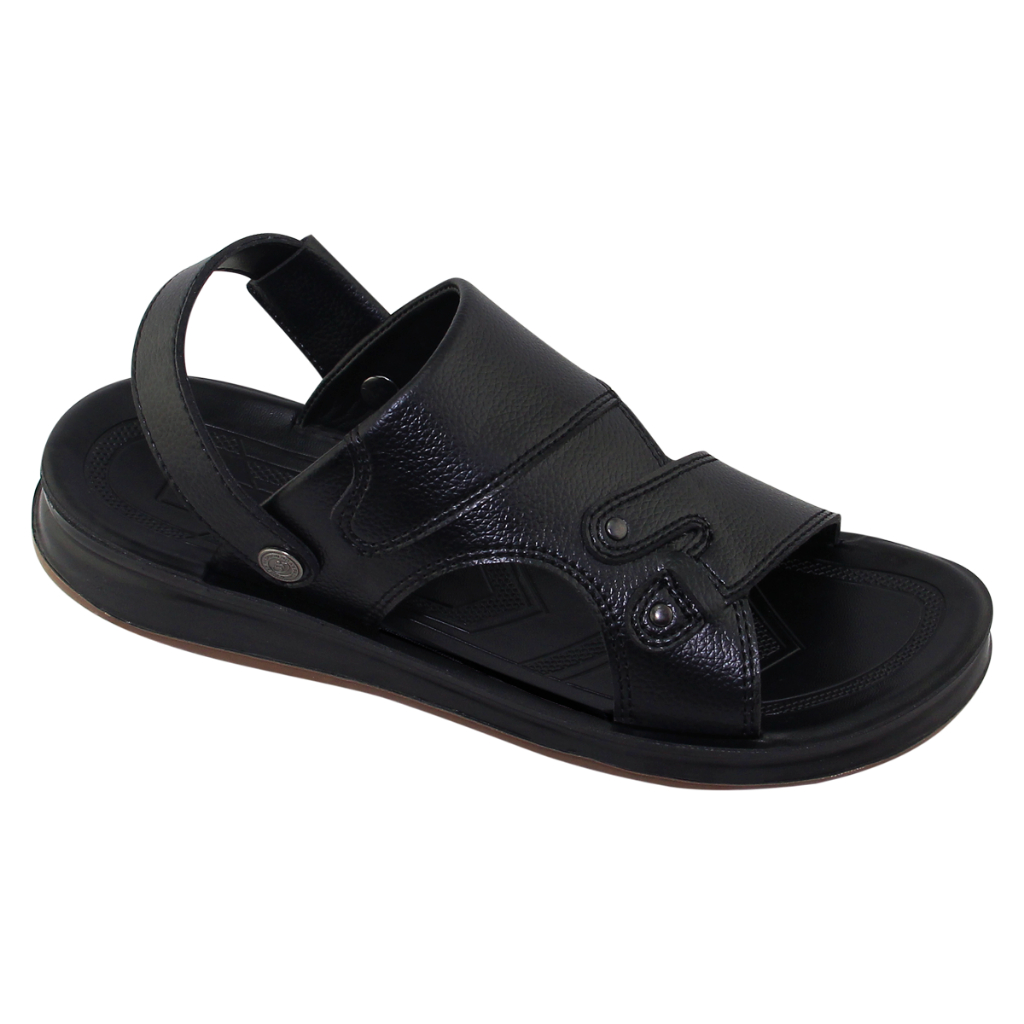Sandal đế bằng nam Bita's SUM.115 (Đen + Nâu + Vàng bò)