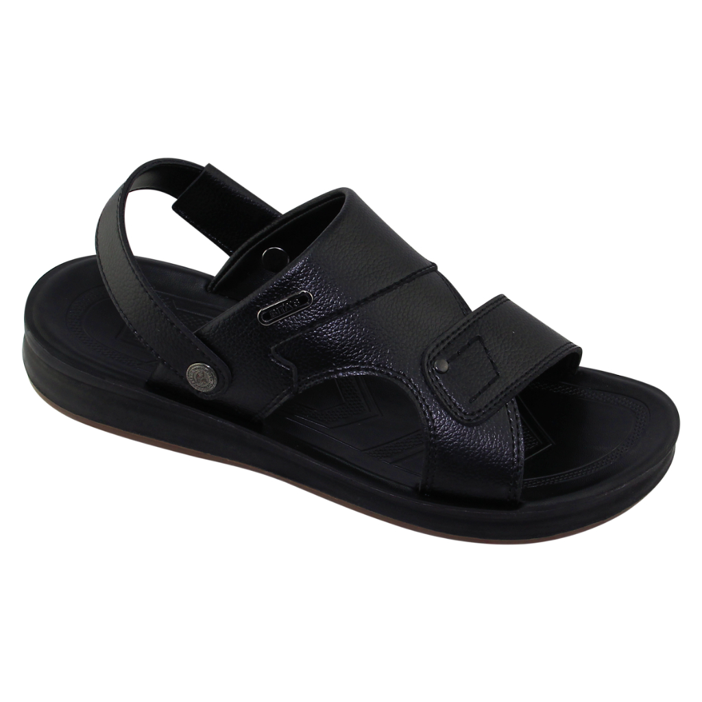 Sandal đế bằng nam Bita's SUM.113 (Đen + Nâu + Vàng bò)