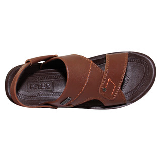 Sandal đế bằng nam Bita's SUM.113 (Đen + Nâu + Vàng bò)