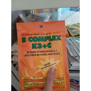 B Complex K3+C .Bổ sung vitamin,kích thích ăn nhiều,ngủ nhiều.Dinh dưỡng vitamin