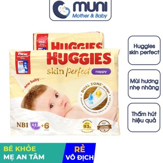 Miếng Lót Huggies Newborn 1 (64 Miếng) + 6 Miếng Tặng Kèm