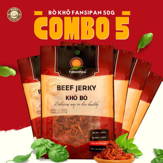 Khô bò fansipan chính hãng gói 50g - thịt bò khô ăn vặt ngon bổ rẻ - ăn vặt nana