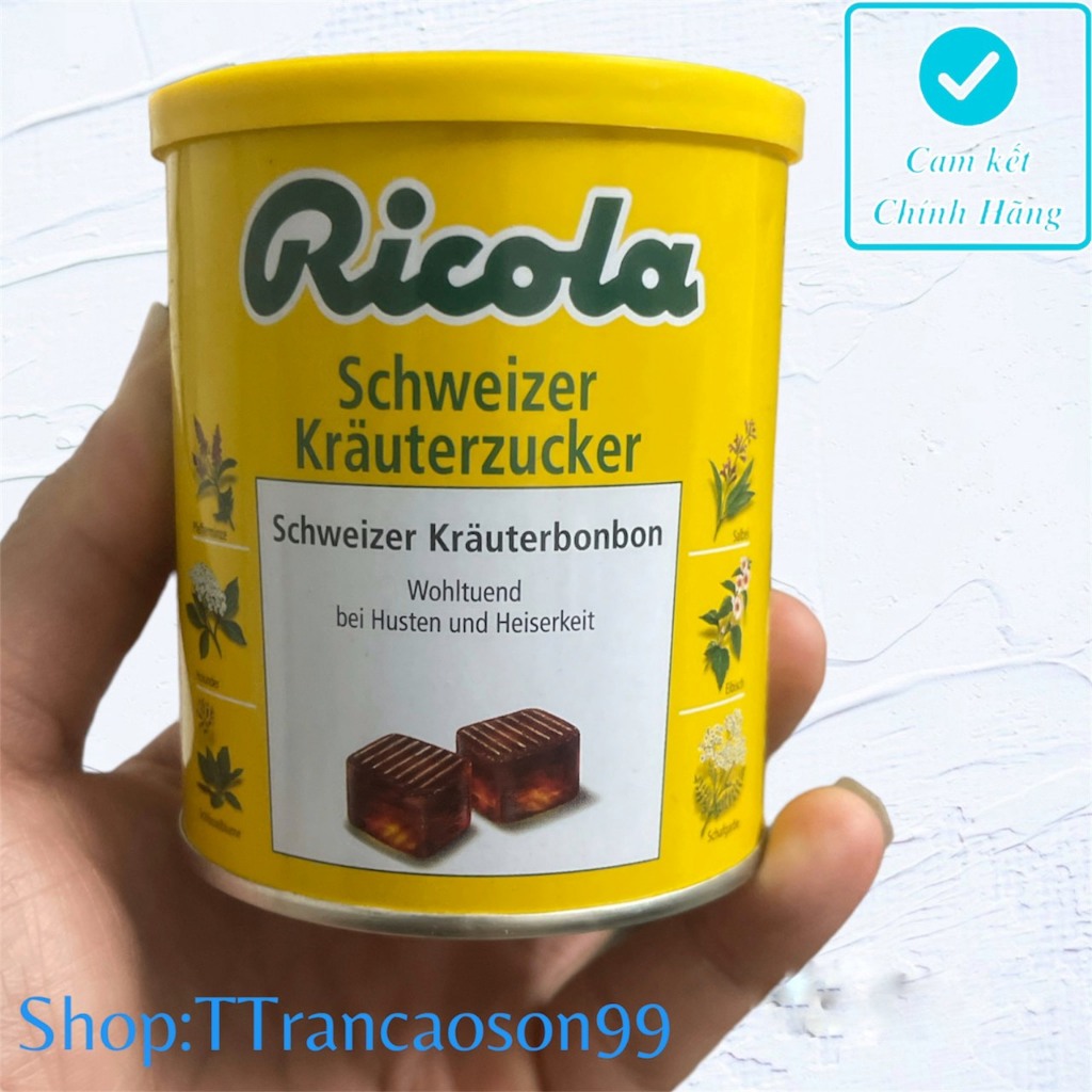 Kẹo ngậm ho thảo mộc Ricola Original Herb 250gr Đức