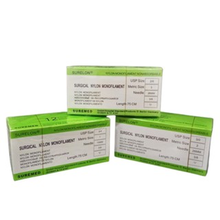 Chỉ khâu mổ xoang Nylon,hộp chỉ khâu không tiêu trong y tế,nha khoa,thú y hộp 12 sợi
