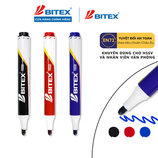 Bút lông bảng Bitex WB01 mực xanh, đỏ, đen