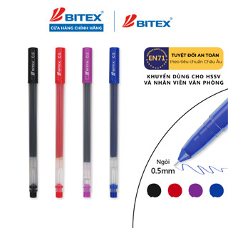 Bút gel Bitex G08 mực xanh / đỏ / đen / tím 0.5mm