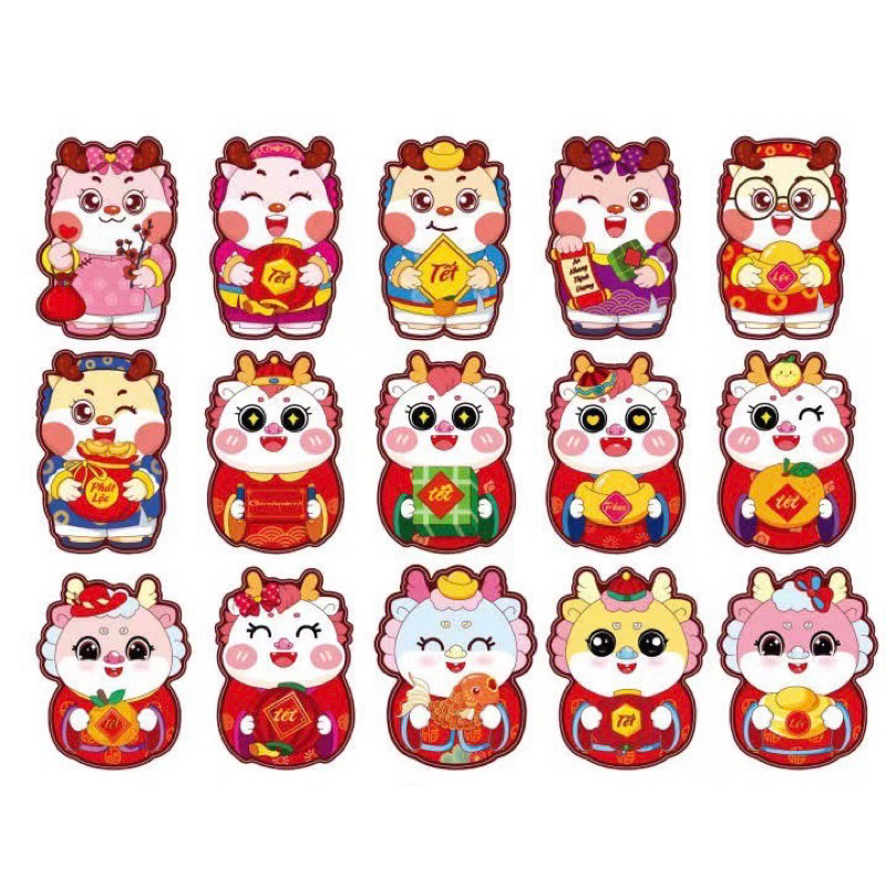 combo 10 lì xì chibi