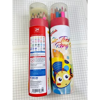 Bút chì màu thiên long hộp 24 màu kèm đồ chuốt cpc-c021