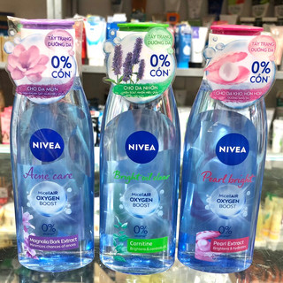 Nước tẩy trang làm sáng da nivea cho da thường, da khô, da mụn, da nhờn 200ml