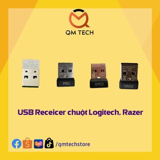 Đầu thu usb receiver cho chuột không dây logitech / razer - qmtech store