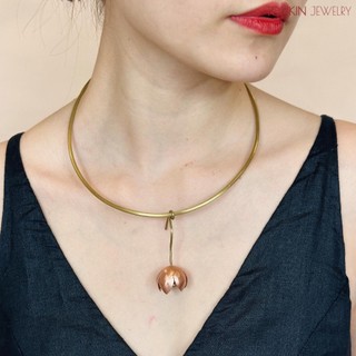 Vòng cổ Hoa Sen, vòng kiềng cổ bằng đồng
