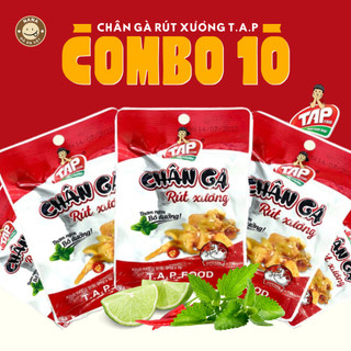   Combo 10  Chân Gà Rút Xương T.A.P 29g Thịt Dày Giòn Dai Cay Cay An Toàn Vệ Sinh Ăn Vặt Nana 