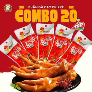   Combo 20 Loại To 50g  Chân Gà CHIZZE Cay Ngũ Vị 50g Giòn Dai An Toàn Vệ Sinh Hương Vị Đậm Đà 