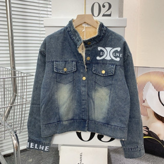 Áo Khoác Jean lót lông Cổ Lông QC của nữ ( có video và ảnh thật)