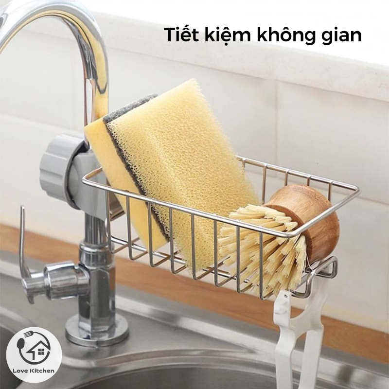 Kệ inox gắn vòi rửa bát - Giá inox để đồ rửa chén bát